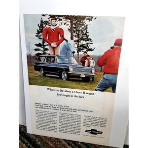 1965 Chevy II 2 Wagon Chevrolet GM Print Ad vintage 60s